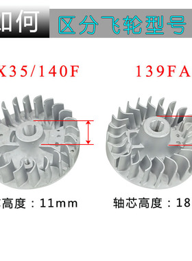 139F割草机飞轮GX35四冲程汽油机配件140F割灌机打草机磁电机风叶