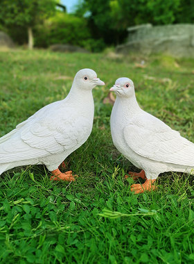 户外仿真动物摆件创意和平鸽子雕塑D阳台房顶花园庭院装饰摆设挂