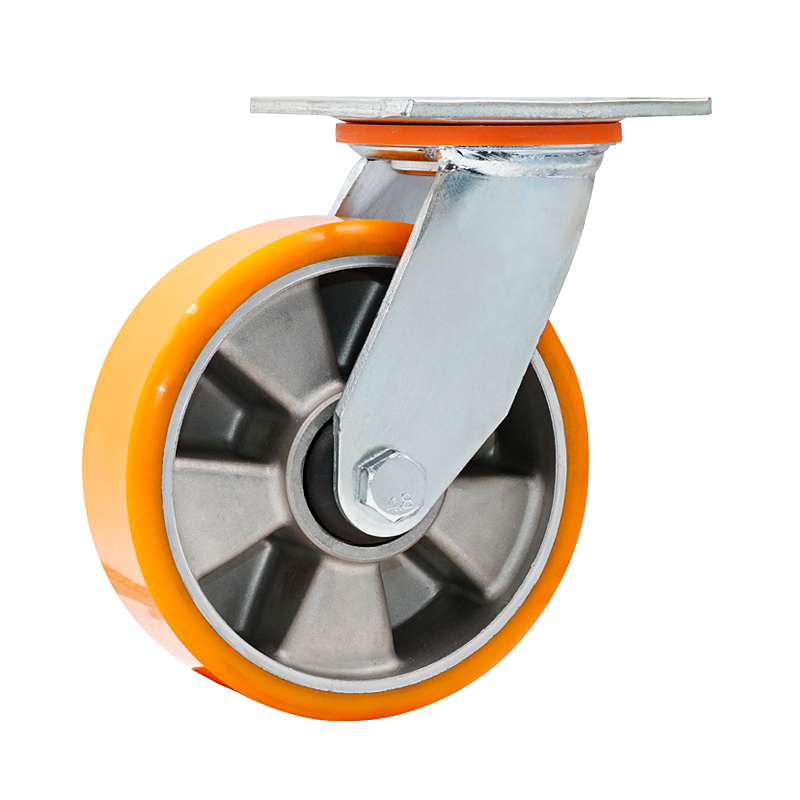 4寸5寸6寸8h寸脚轮万向轮重型铝芯聚氨酯轮车间设备轮货架轮子脚