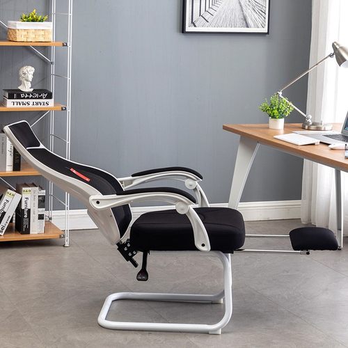 电脑椅电竞椅家用弓形脚职员书桌椅人体工学旋转升降可躺办公网椅