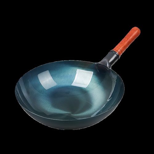 铁锅家用炒菜锅手工老式圆底铁锅燃气炒菜锅不粘锅无涂层熟铁炒锅