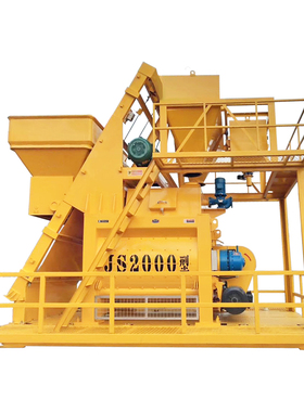 js500强制混凝土搅拌机750双卧轴水泥砂浆商拌料站100Z0型全自动