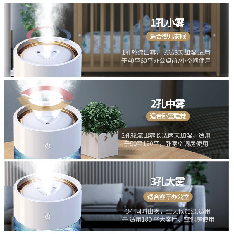 空气净化器加湿器一体机2022年新款家用开空调房卧V室静音母婴专