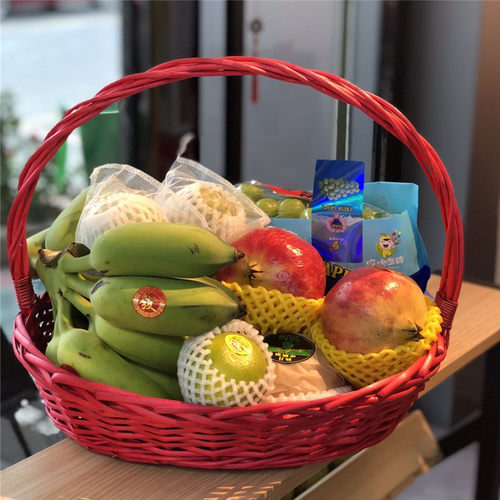 藤编水果篮水果店送礼篮小号篮子包装篮购物篮采摘篮柳编礼品篮