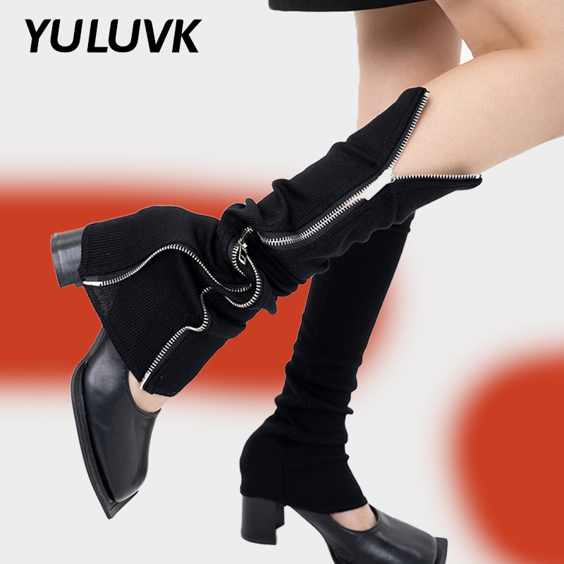 独特侧边拉链潮流轻奢jk腿套潮