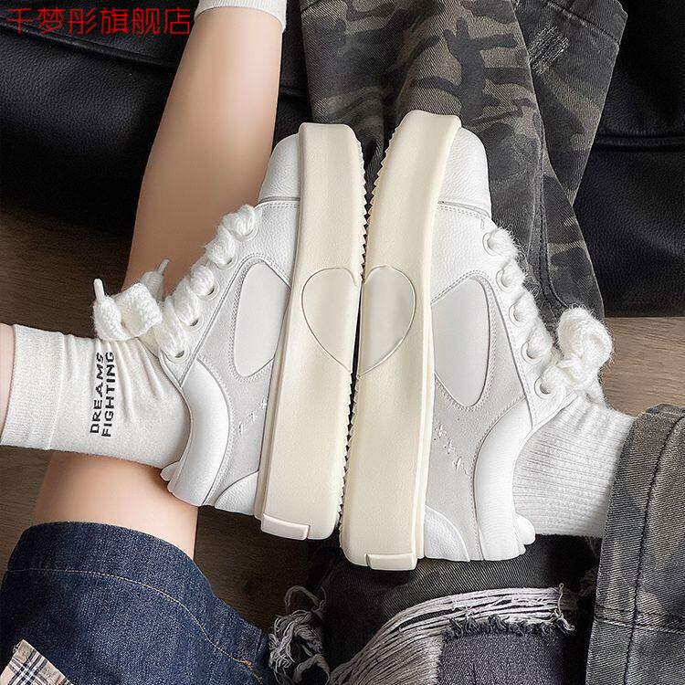 厚底增高百搭小白板鞋