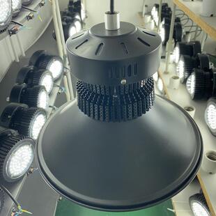 鳍片工矿灯LED厂房灯150W车间灯仓库照明灯具吊管式吊杆式天棚灯