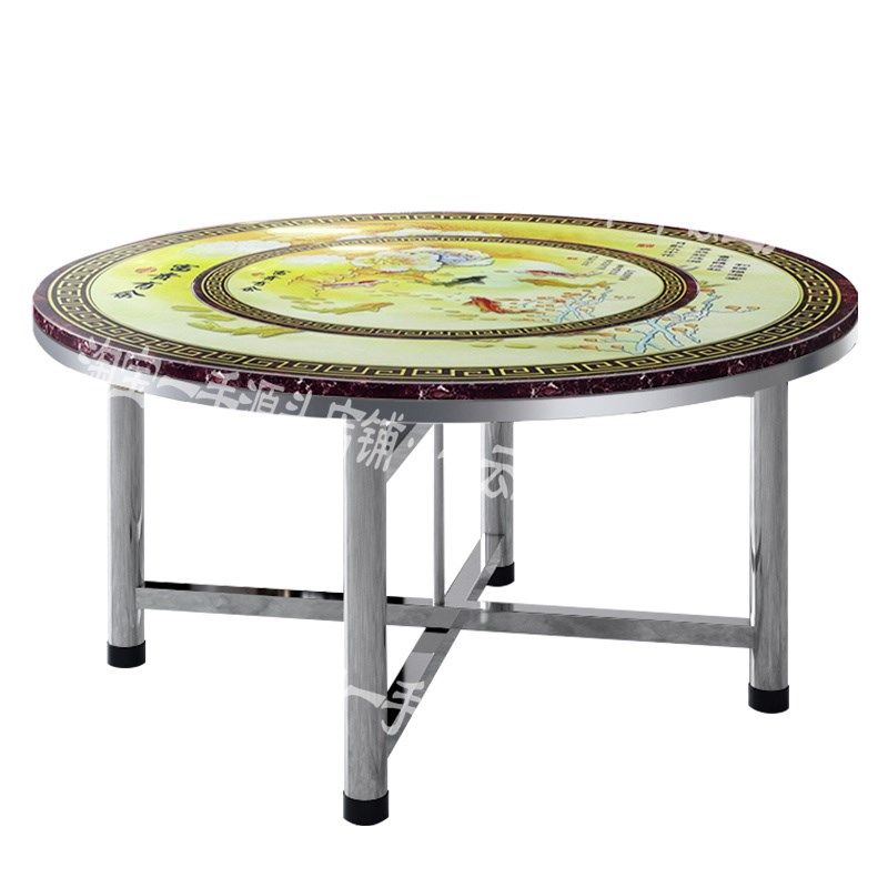 不锈钢转盘圆桌家用圆餐桌秋冬热菜板电磁炉火锅桌圆台饭桌折叠桌,住宅家具,不锈钢/PVC餐桌,淘宝优惠券,粉丝福利购,淘宝优惠卷