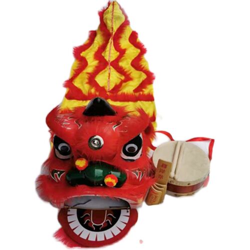 耐摔舞狮子儿童舞狮道具整套9寸2-15岁幼儿园表演狮子头醒狮套装6