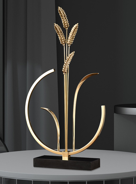 招财全铜鹿大麦轻奢家居饰品高档开业乔迁礼品办公室桌面装饰摆件