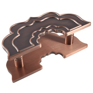 中式实木门把手祥云玻璃推拉门拉手雕刻圆仿古铜衣厨柜门拉手现货