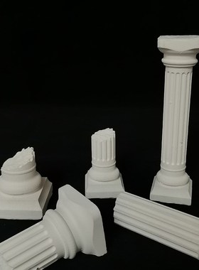 建筑废墟罗马柱水泥混凝土鱼缸造景创意装饰水泥布景欧式摆件