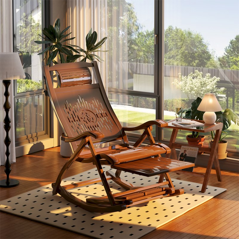 躺椅折叠午休可坐可躺懒人椅阳台家用休闲睡椅夏季办公室午睡竹椅