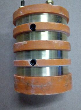 4路导电环凹环孔25外63高度80 铜环25X67X75