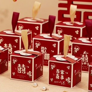 2025新款结婚喜糖盒订婚回礼糖果包装盒手提款糖盒高级感喜糖盒子