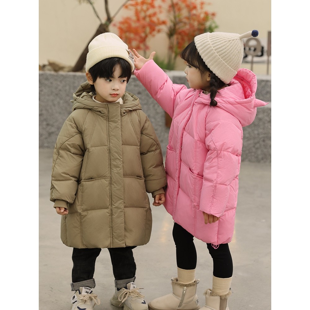 鸭鸭新款中小童儿童羽绒服男女童装冬季加厚中长款过膝白鸭绒外套,童装/婴儿装/亲子装,羽绒服,淘宝优惠券,粉丝福利购,淘宝优惠卷