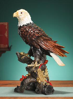 纯黄铜鹰摆件壮志雄心大鹏展翅客厅家居工艺品雄鹰办公室开业礼品