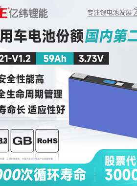 EVE亿纬锂能3.73V 59Ah方形三元电池M21-V1.2动力电芯三轮车叉车