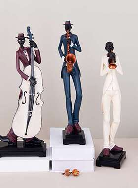 欧式创意乐队摆件家居饰品音乐人物模型酒吧客厅酒柜摆设开业礼物