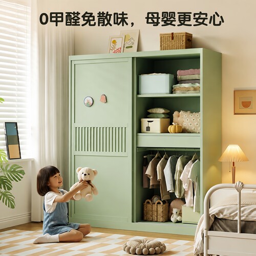 小风钢制推拉门衣柜家用