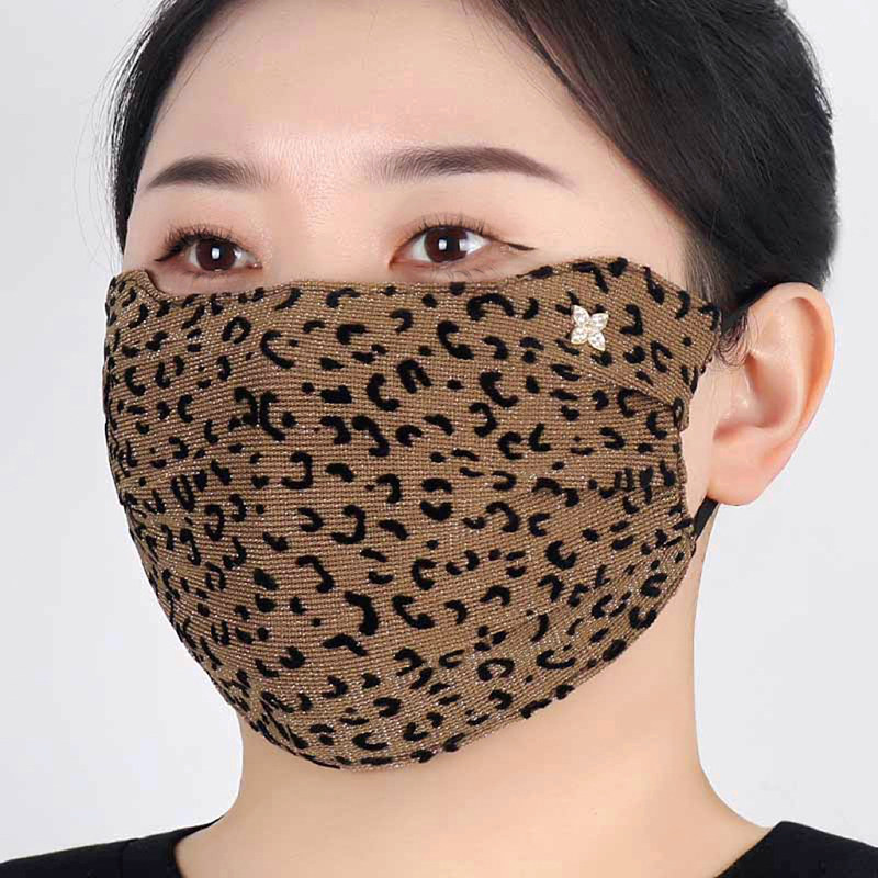 夏季防晒口罩女士薄款透气冰丝豹纹面纱加大护全脸高颜值可水洗