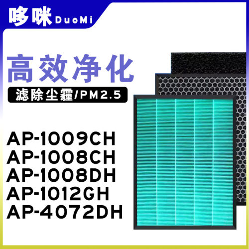 适配熊津空气净化器AP-1009CH 1008DH/CH 1012GH滤芯过滤网套装