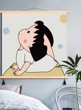 韩国小众黄色笑脸装饰画ins风治愈餐厅奶茶店咖啡厅墙画 布艺挂画