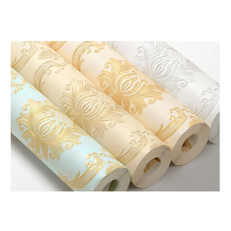 欧式奢华大气墙纸非自粘无u胶刷胶家用家L装卧室客厅餐厅电视墙壁