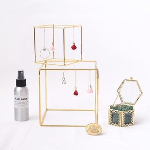 2018金属仿金色电镀款 立方体多边形架子展示架饰品架首饰架陈列道