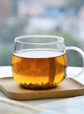 煮容量圆趣不带盖泡茶杯轻电陶炉烧水大茶可薄高硼硅玻璃杯550ml