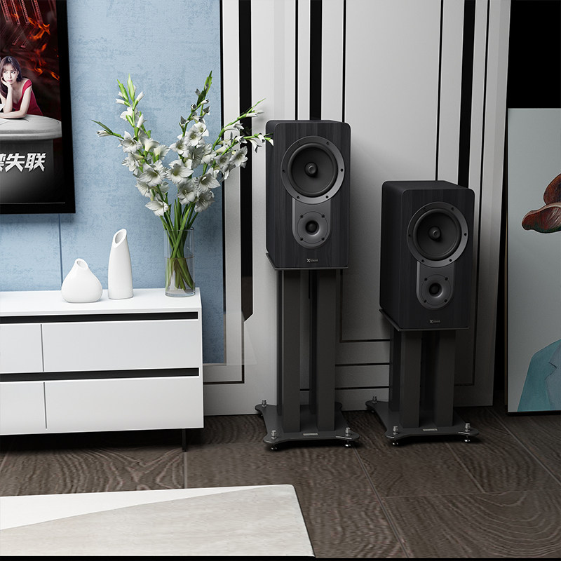 包邮定做全金属音箱脚架音响支架书架桌面家庭影院铁环绕落地架子