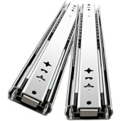 澳诺德 53宽重型滑轨阻尼缓冲加厚滑道房车带锁导轨抽屉三节轨道