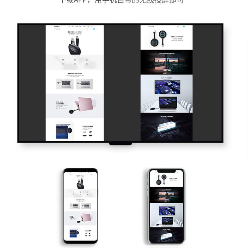 迪立享DLI Share XDH1双二画面手机 电脑投屏投影仪LED大屏同屏器