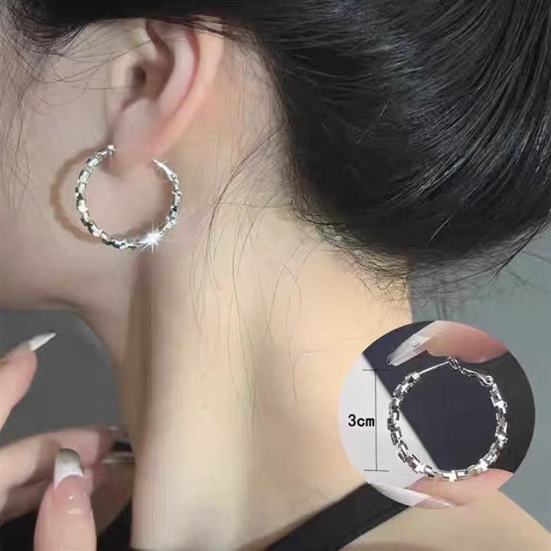 圆圈圈耳环显脸小轻奢高级感小众设计女耳圈