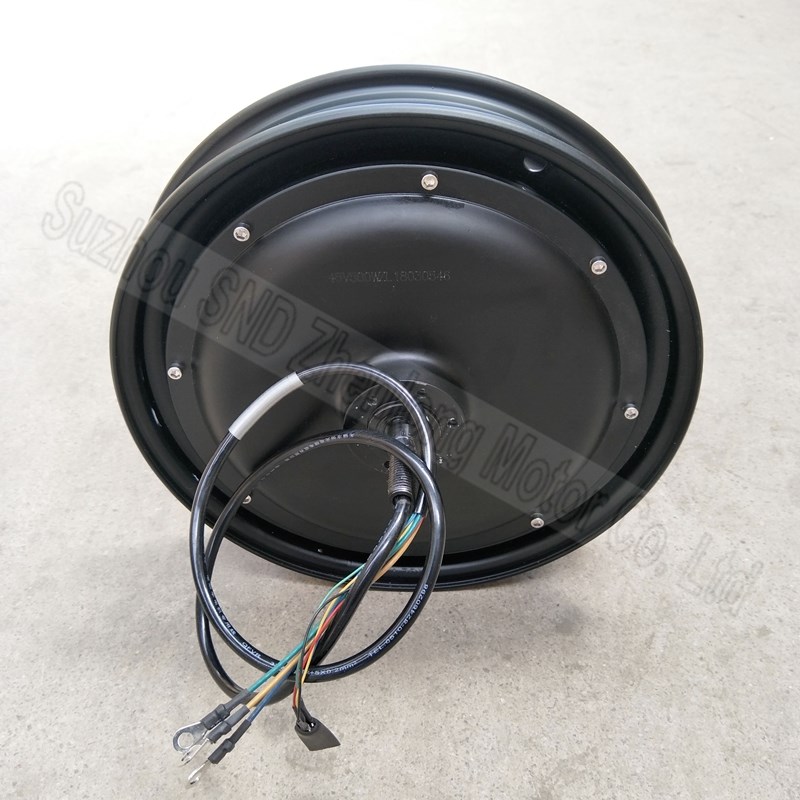 14寸碟刹后驱 自行车改装电机 折叠车改装震龙电机 36 48V 500W