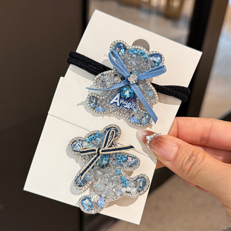 韩国新款蓝色满钻小熊发夹水钻鸭嘴夹碎发刘海侧边夹发夹发卡头饰,饰品/流行首饰/时尚饰品新,民族风发饰,淘宝优惠券,粉丝福利购,淘宝优惠卷