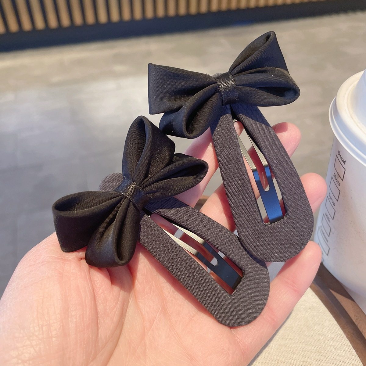 感布艺黑色蝴蝶结发夹bb夹掰掰夹时尚质感侧边夹碎发刘海夹发卡,饰品/流行首饰/时尚饰品新,民族风发饰,淘宝优惠券,粉丝福利购,淘宝优惠卷