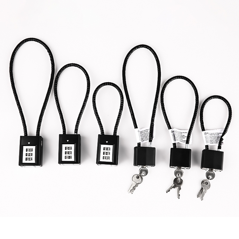 防盗软长绳锁具大全钢丝锁挂锁密码锁电动车筐篮S柜子钥匙小锁头