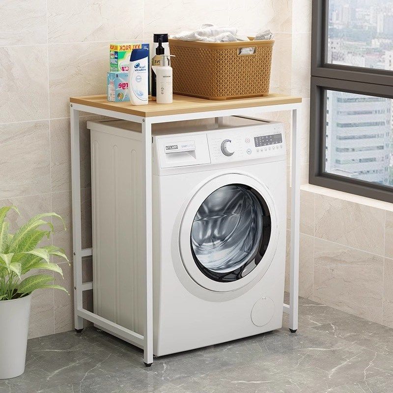 洗衣机置物架子滚筒波轮翻盖上方架免打孔通用尺寸储物收纳架子