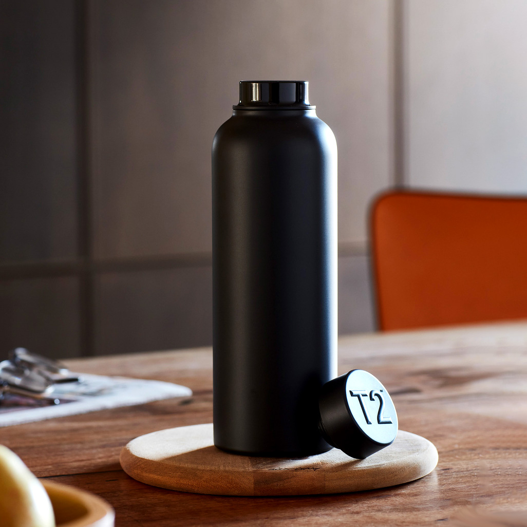 T2黑色不锈钢保温杯简约经典款