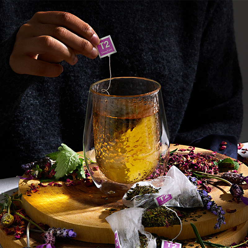 T2双层磨砂玻璃杯轻奢透明茶杯