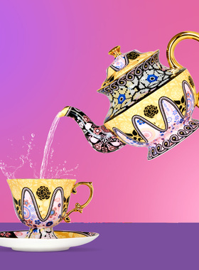 T2复古欧式茶壶茶杯高档轻奢下午茶骨瓷茶具乔迁高端礼物送礼澳洲