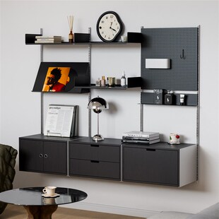 书格有物简约上墙金属置物架客厅挂墙摆件陈列架家用洞洞板展示架