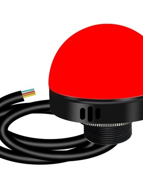 半球指示灯带蜂鸣器报警led灯红绿色双色3色12v24v球形设备信号灯