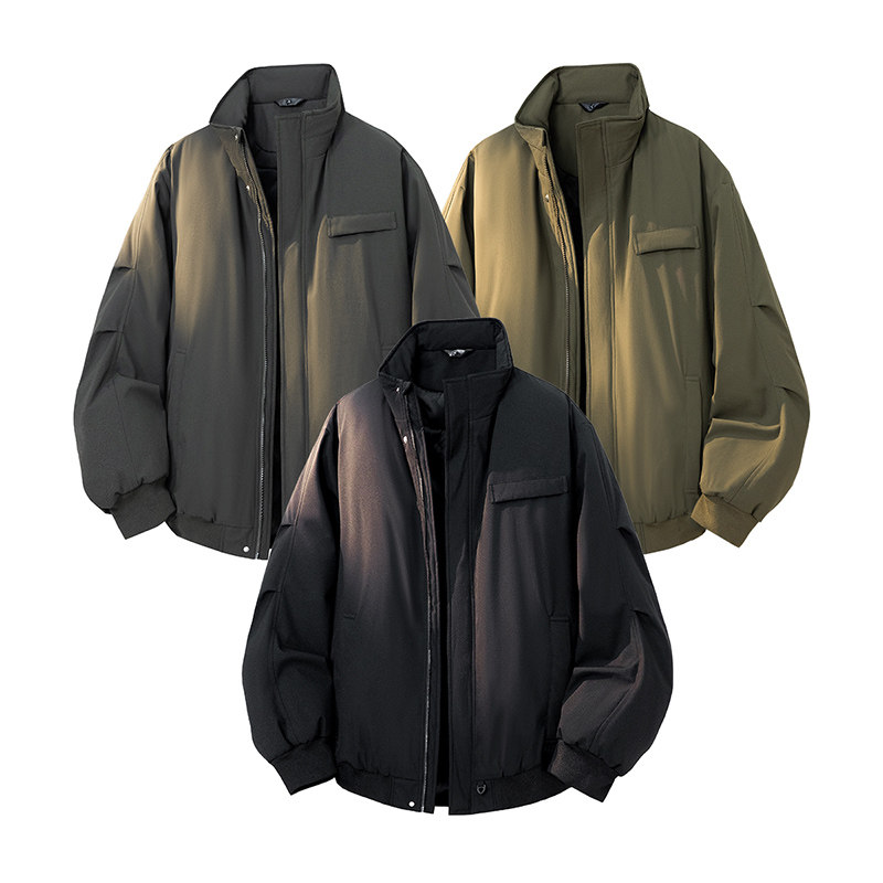 维路雅美式工装飞行立领棉衣男秋冬季加厚保暖潮牌夹克外套