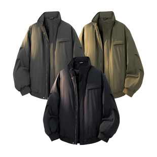 加厚保暖潮牌夹克外套 飞行立领棉衣男秋冬季 维路雅美式 工装