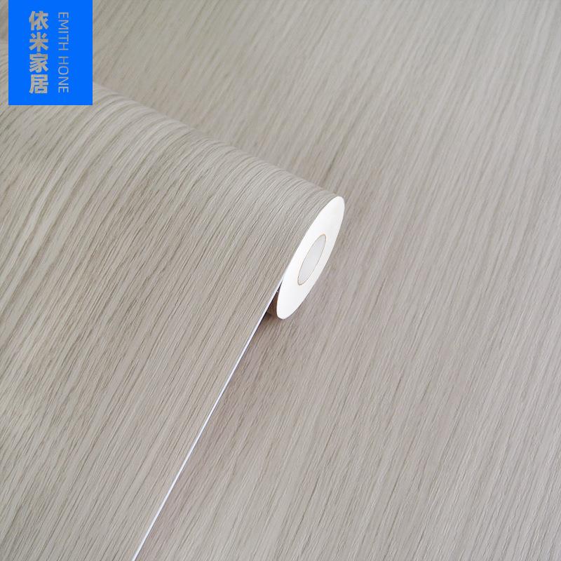 韩版PVC木纹贴纸自粘墙纸壁纸展柜家具翻新加厚带导气槽贴膜30米