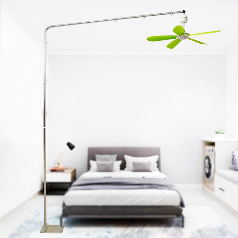 中联床上风扇落地支架宿舍卧室吊扇床头床上固定架子加粗支撑杆