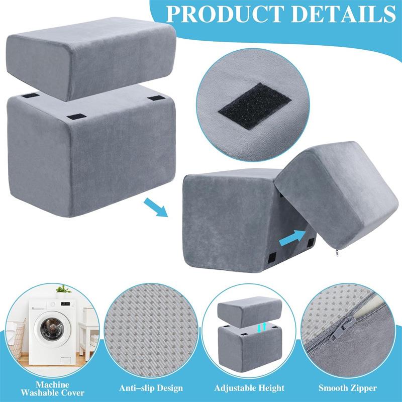 办公桌下可调节垫高垫高密度海绵调节高度可拆洗人体工程学脚踏脚