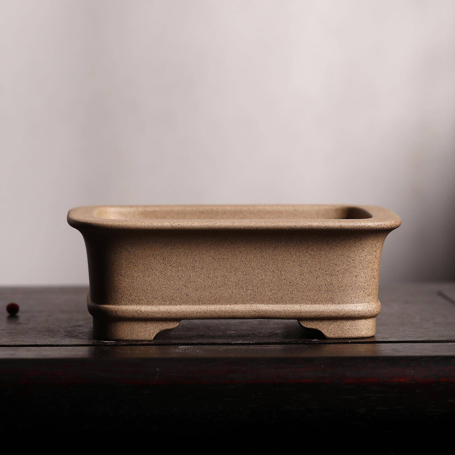 紫砂花盆陶瓷盆景盆唯珍降坡泥芝麻段泥名家盆